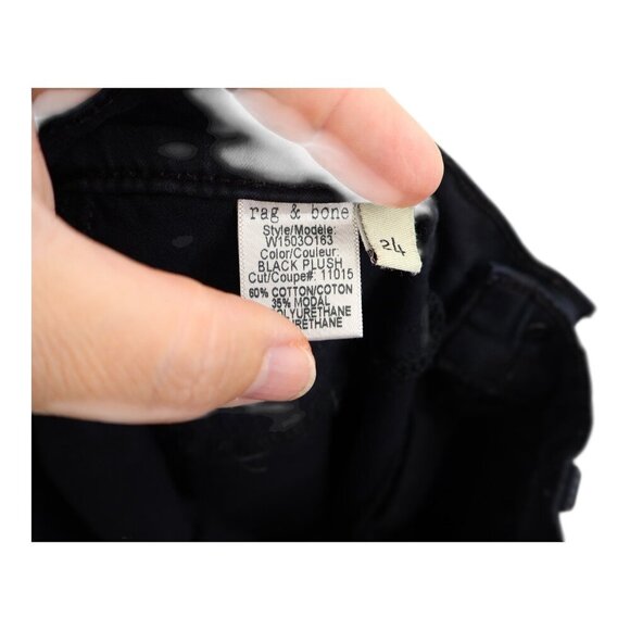 Rag & Bone Legging Skinny Leg Womens Jeans Black Size 24 Denim Pockets Stretchy - Picture 10 of 10